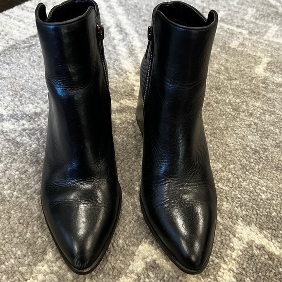 Zac Posen “Tanesha” Black Leather, Colorful Zipper Bootie 7M - Picture 2 of 9